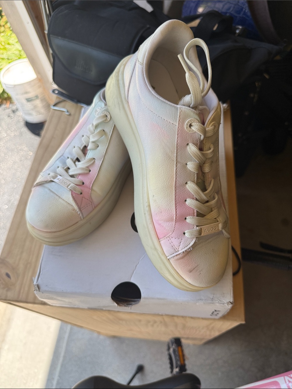 Aldo Women's Pastel Tie-Dye Sneakers - Cream & Pink